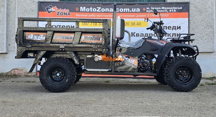 Квадроцикл Hummer 300 4x4. Black. Повнопривідний. Вантажний