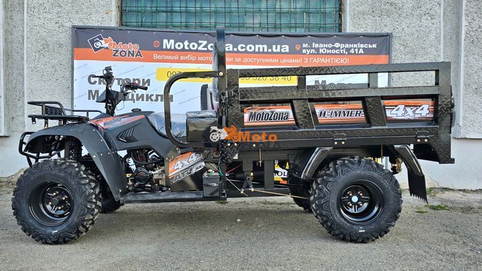 Квадроцикл Hummer 300 4x4. Black. Повнопривідний. Вантажний 160см кузов