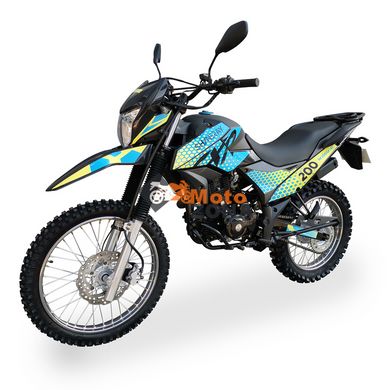 Кросовий мотоцикл Shineray XY200GY-6C Жовто Блакитний